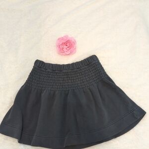 Aerie Black Mini Skirt Soft Cozy Lounge Hoodie Material Skater Flowy NWT